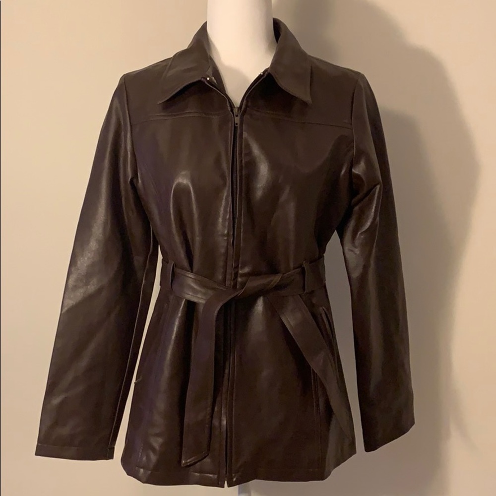 🍃Dark Brown Leather Jacket